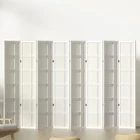 White Room Divider Screen Privacy Foldable Panels Lightweight Bedroom Partition