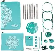 KnitPro Mindful Interchangeable Needle Set – 7 x 13cm Circular Knitting Pin Pairs with Accessories Mindful Hope Set for Beginners, Professionals & Gift Set, Silver