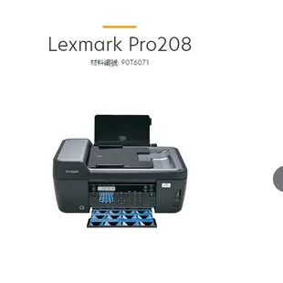 不含墨水匣展示品 Lexmark Pro208 傳真墨印表機 8 利盟印表機