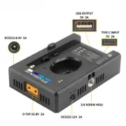 Battery Charger Adapter Plate with USB-A Output Cold Shoe 1/4 Inch Screw Hole