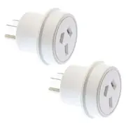 2x Moki Travel Adaptor AUS/NZ to USA Power Plug Adapter Charger Socket Outlet WH