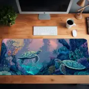 Oceanic Turtle Reef Desk Mat – Marine Life Mouse Pad, 3 Size Options