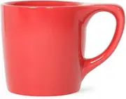 notNeutral LINO 10 oz Porcelain Coffee Cup | for Specialty Coffee Drinks, Latte, Cappuccino, Mocha and Tea | for Personal, Restaurant, Commercial Use | Single Mug (Rhubarb Red)
