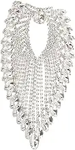 BELLIFFY Crystal Rhinestone Appliques Decorative Patches for Clothing and Shoes Elegant Heart Tassel Accessories for Crafting and Garment Repair Versatile and Decorative Decors