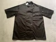 Chef Code Black CC124 Classic Chef Coat Top Size Medium NWT