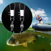 100Pcs High Strength Rolling Round Bearing Fishing Barrels Swivels Clip Set
