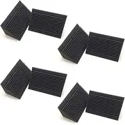 Mellisso 24 PCS Acoustic Foam Charcoal/Black Bass Trap Sound Absorption Studio Soundproofing Corner Wall 12 x 12 x 24 cm