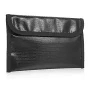 Waterproof Fireproof Document Safe Bag Zipper Closure Jewelry Storage Pouch W3R7
