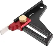 Saw Table Height Ruler Depth Gauge Drill Press Setting Gauge Woodworking Tool DIY Height Measurement Tool Table Saw Depth Ruler Drill Press Setup Blocks Black Aluminum Alloy