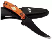 Old Timer Schrade SharpFinger Knife Orange Camo Handle hunting camping EDC knife