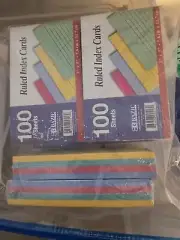 2400 ct. Blank 3" X 5" Paper Lined/Unlined White/Colored Flashcards Lot