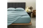 Morrissey Queen Bed Fitted Sheet 1200TC Seasalt Luxe Soft