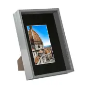 Nicola Spring 3D Deep Box Frame with A5 Mount - A4 (8" x 12") - Grey