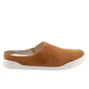 Softwalk Auburn S2151-258 Womens Brown Narrow Leather Mule Flats Shoes 8.5