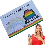 Gay Card | Name LGBT Identity Membership Card,Funny Novelty Moon Prop, Personal Information Data for Community Month