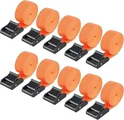 10 Pack Lashing Straps, Tie Down Straps, Adjustable Buckles for Suitcases, Backpacking, Trail Camera,Sleeping Bag,Outdoor