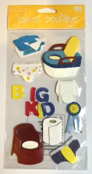 JOLEE'S Boutique 3D Embellishment Stickers POTTY TRAINING Big Kid