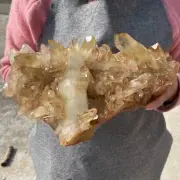 6.1LB Natural Smoky Citrine Quartz Cluster Crystal Mineral Point Healing G5257