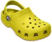 [Crocs] Unisex-Child Kids' Classic Clogs, Lemon, 4 US