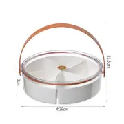 Fruit Plate with Carrying Handle and Lid Household Compartment Fruit Plate Case
