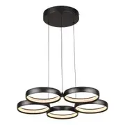 Cougar Olympus 5 Light LED Tri Colour Cluster Pendant Light Black