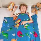 Blue Blanket 5 Pounds Cooling Weighted Lap Blanket, Dinosaur Heavy B
