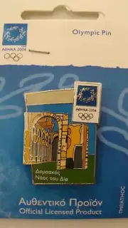 ALEXANDER THE GREAT ATHENS 2004 OLYMPIC GAMES PIN - TEMPLE OF ZEUS IN DAMASCUS