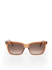 Brown Gradient Rectangle Sunglasses