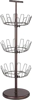 Honey-Can-Do SHO-02220 3-Tier Tree Shoe Rack with Spinning Handle, Bronze