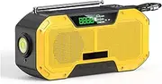 Emergency Radio Hand Crank Solar Ipx5 Waterproof Weather Radio with NOAA Alert 2000mah Rechargeable Portable Crank Radio Flashlight Cell Phone Charger Portable Radio for Home Camping Disasters