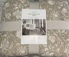 Threshold Full Queen Floral Print Cotton Voile Lofty Quilt Beige Tan