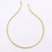 2.3mm Franco Wheat Chain Anklet Real 10K Yellow Gold 10"