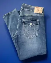 TRUE RELIGION GENO SN FLAP BIG T 102929 RELAXED SLIM JEANS 38 X 32