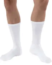Activa CoolMax Athletic Crew Socks 20-30mmHg White Small