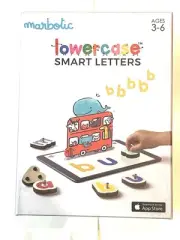 Marbotic Educational Lowercase Interactive Smart Wooden Letters Alphabet Set
