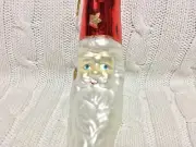 Katherine's Christmas Collection Glass Crescent Santa Clause Ornament
