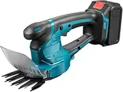[Leona Co] 2 in 1 Cordless Hedge Trimmer Grass Shear Handheld Grass Cutter Electric Shrub Trimmer Fit for Makita 18V Battery