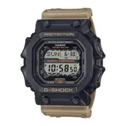 Casio G Shock Dig 2-Tone Utility Solar Worldtime Stopwatch Alarm 200M Black Case Brown Resin Band GX56TU-1A5