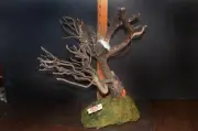 Dollhouse Halloween Handmade spooky Tree Vulture Pumpkin Keep Out sign Real Tree