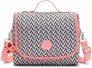 Kipling New KICHIROU, Large Insulated Lunch Bag, Water Repellent, 23 cm, 6 L, Girly Geo, One Size, New KICHIROU