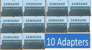 Ten -10 Micro SD TransFlash TF Memory Card Adapter Convert To Standard SDHC Card