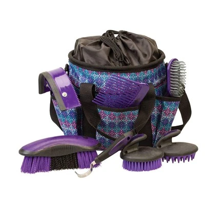 Weaver Equine 7 Piece Horse Grooming Kit with Tote Bag and Brushes for Horses