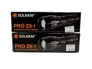 Tactical Solaray Flashlight 5 Modes LED AAA Battery Powered Pro ZX-1 - 2 PACK