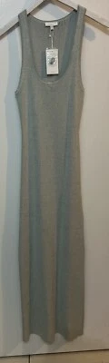 KOOKAI Cece Scoop Midi Dress SZ 2 BNWT WHITE / SAGE COLOUR (D83