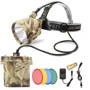 Camo Coon Hunting Lights Headlamp for Coyotes Hog Predators Rechargeable & W