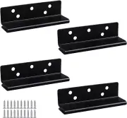 Bed Frame Hardware 4PCS Bed Post Double Hook Slot Brackets Heavy Duty Metal