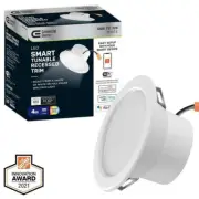Commercial Electric 4 in. T20 Smart Color Selectable CCT LED Recessed Light Trim