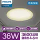 Philips 飛利浦 品繹 LED 吸頂燈36W/ 3600流明-燈泡色(PA014)