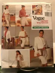 Vogue Pattern 2245 MISSES JACKET DRESS TOP SHORTS PANTS Sz 12-16 Business Vtg