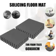 12PCS x Interlocking Heavy Duty EVA Foam Gym Flooring Floor Mat Mats Tiles(Grey)